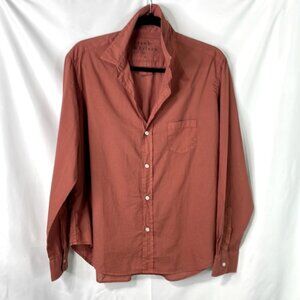 Frank and Eileen terra-cotta cotton Eileen blouse